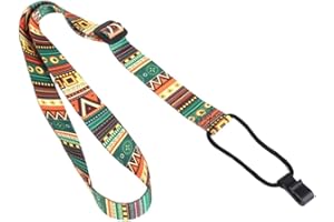 HEALLILY Heally Sangle de guitare confortable et durable en nylon résistant à l'usure avec crochet pour guitare acoustique Folk Classic (coloful)
