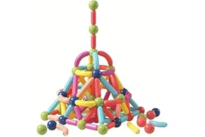 VIGOEXPRESS Montessori klocki magnetyczne dla dzieci od 1 roku życia, 42 kolorowe elementy - zabawka Montessori od 1, 2, 3 lat, dla chłopców i dziewczynek 1, 2, 3 lata, SUPERBLOCK