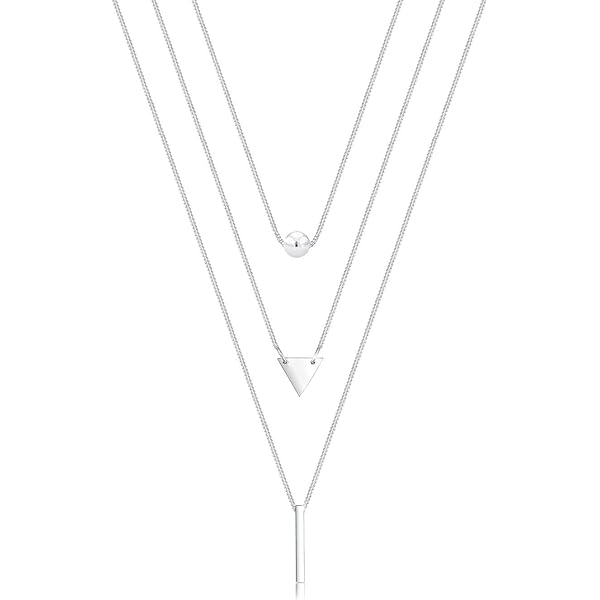 Elli 0107782417_60 Damesketting met hanger, 60 cm lengte, 600, Sterling zilver, Turkoois