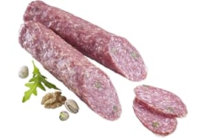 ALMGOURMET Pistazien-Walnuss-Salami, luftgetrocknete Salami mit Nüssen (2 Stück)