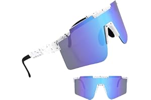 BIQIQI Fahrradbrille, Sonnenbrille Herren Damen Sportbrille Fahrrad Brille UV400 Schutzbrille Schnelle Brille Rave Brille Radsportbrille für Outdooraktivitäten Wie Radfahren Laufen Glof Ski