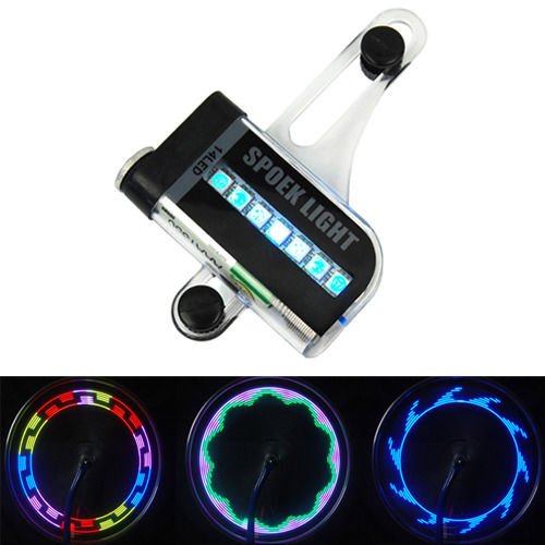 SOONHUA Fahrrad-Motorrad-Licht 14 LED-Motorrad-einen.Kreislauf.durchmachenfahrrad-Fahrrad-Rad-Reifen-Signal-Speiche-Licht-Lampen-30 Änderungen - 3