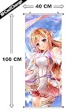 CoolChange Großes Sword Art Online Rollbild / Kakemono aus Stoff Poster, Motiv: Yuuki Asuna