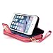 Produktbild Kroo Clutch Handtasche für Apple iPhone 6 11,9 cm (4,7 Zoll), abnehmbare Hülle, Tragetasche, Frustfreie Verpackung, Schwarz, PU-Leder, Magenta