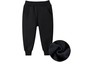 LONGRA Kids Fleece Jogging Bottoms Boys Girls Sports PE Joggers Children Unisex Casual Elasticated Fleece Sweatpants Pull On Trousers School Play Tracksuit Classic Bottom Soft Jog Pants Age 1-8 Years