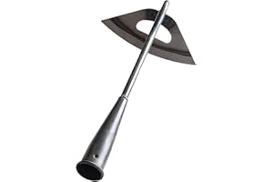 NIHEXO Azada Hueca endurecida de Acero de Mano, rastrillo de deshierbe de Herramientas de jardín agrícola