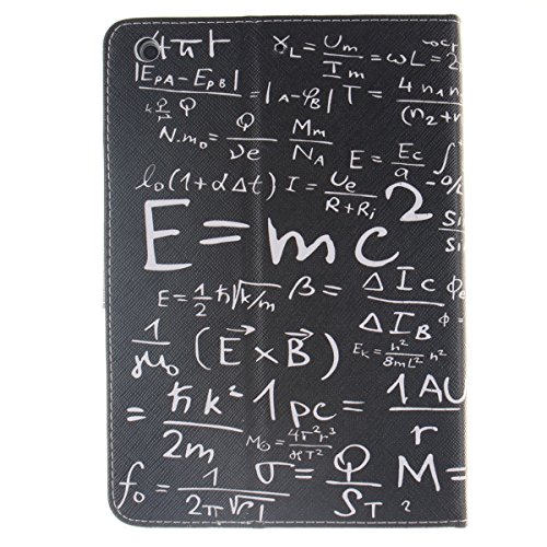 iPad mini 4 Hülle,iPad mini 4 hülle Hardcase,Ekakashop Luxus Bunt Formel Muster Design Flip Painted PU Ledertasche Hülle im Bookstyle Folio Cover hüllen Schutzhülle Magnetic Protection Protective Handyhülle mit für Apple iPad mini 4 Tablet + 1x Kostenlos Ständer (Farbe zufällig) - 3