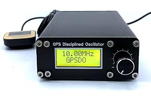 CARMOTTER GPSDO GPS Tamed Oscillator, Portable GPS Oscillator 10MHz Square Wave Output, DC12V for Instruments, Audio Decoder