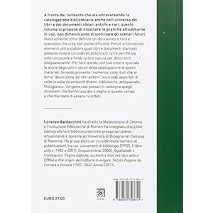 La descrizione del libro antico