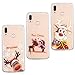 Produktbild Christmas hülle für Huawei P20 Lite, Xifanzi 3 X TPU Durchsichtig Zurück Bumper Schutzhülle Flexible Etui Transparent Weiche Ultra Schlank Clear Back Case Transparente Schutzhülle Gel Weihnachts Back Cover Case aus Silikon für Huawei P20 Lite --- Schneeflocke jeweils / Kind jeweils / Geschenk