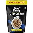 True Elements Multigrain Oats 500g - Jowar and Ragi | Oatmeal | Oats for Weight Loss | Millet Rich Breakfast | Healthy Breakfast | Rich in Fibre and Protein