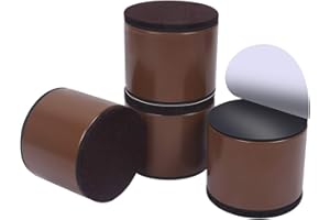 Ezprotekt 2"/5.1 cm Möbelerhöhung aus Karbonstahl, 2.4" Breit, Selbstklebende Möbelerhöhung fügt 2" Höhe zu Betten, Sofas Schränken, Unterstützt 20.000 lbs, Runden Braun
