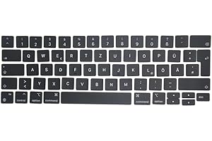 Pardarsey Tasti di ricambio per tastiera Keycaps, set completo di tasti di ricambio GR DE Germany tedesco QWERTZ compatibile con MacBook Pro 13.3", modello A2338 M1 2020-2021 Year EMC 3578