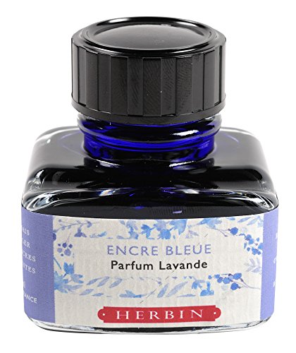 J.Herbin 13710T - Tinta perfumada con aroma de lavanda, 30 ml, color azul