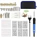 Produktbild Tian 40 Pcs Professional Brandmalerei Lötkolben Holz Brennen Pen Set mit 8 Schablonen 10 Holz Herz Scheiben – Temperatur Regelbar – für Holzschnitzerei, Holzprägung, Löten (60W)