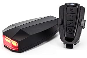 XIAOKOA Fanali Posteriori per Biciclette,Fanale Posteriore Allarme Intelligente,USB Fanali Posteriori di Ricarica,Fanale Posteriore Impermeabile,con Telecomando Senza Fili