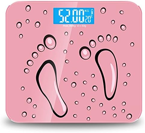 Pink Large LED Display Digital Scales Electronic Personal Scales USB Charging Weighing Scales Weight Scales