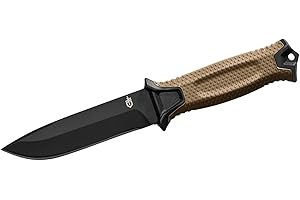 Gerber Coltello a lama liscia con fodero, Lunghezza lama: 12,2 cm, Strongarm Fixed Blade Survival Knife, Coyote, 31-003615