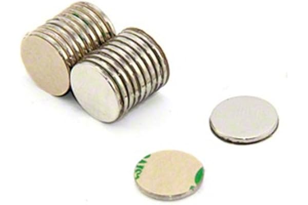 Magnetastico | 20x Aimant Autocollant Puissant 15x1 mm au Néodyme N52 | Adhésif Magnétique avec Ruban 3M | Plat et Collant