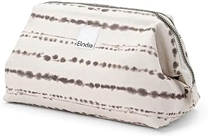 Elodie Details Beauty Case/Borsa da Viaggio Zip&Go in Tela di Cotone Ampia Apertura