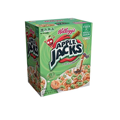 Preisvergleich Produktbild Kellogg's Apple Jacks, 38 oz Box, containing 2 Individual Bags