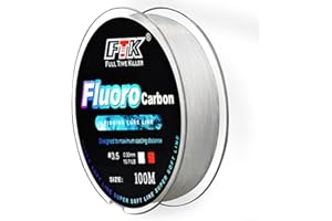 FEEGOW Fishing Lure Line, 100M Fluorocarbon Fishing Lure Line 4.13-34.32LB Carbon Fiber Leader Soft Line