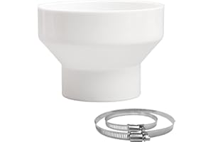 RAYCONUP Riduttore da 150 a 100, adattatore tubo di ventilazione da 150 mm a 100 mm, con 2 fascette in acciaio inox, tubo di ventilazione rotondo per sistema di ventilazione, tubo di ventilazione