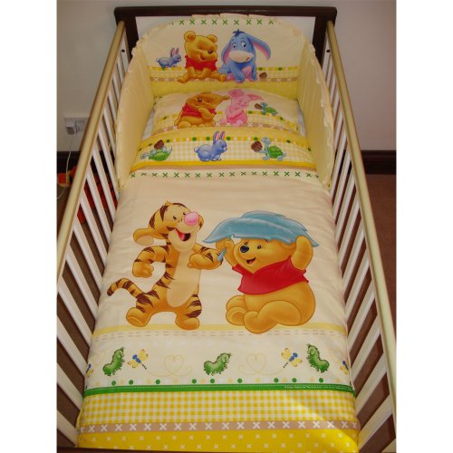 Disney Winnie & Tigger Bedding Set for Cot or Cotbed Yellow (Cotbed - 140 x 70cm)