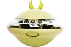 Peticularz® Giocattolo Interattivo per Cani a Forma di UFO Verde con Funzione di Snack, Rompicapo e Bocconcino per Cani e Gatti, Stimolazione Mentale e Ricompensa in un Unico Prodotto