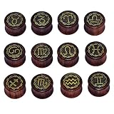 D&Min Jewelry Paar Sternbild Skorpion Holz Saddle Flesh Tunnel Plugs Ohr Expander Ear Piercing Schmuck 14mm - 2