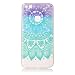 Produktbild Soft Hülle für Huawei P10 Lite,Durchsichtig Hülle für Huawei P10 Lite,Leeook Creative Blau Lila Mandala Blumen Drucken Muster Design TPU Silikon Clear Transparent Schutzhülle Ultra Slim Weich Flexible Tasche Etui Stoßdämpfend Schutz Handytasche Schale Bumper Shell Case Cover für Huawei P10 Lite + 1 x Schwarz Eingabestift-Bluy Purple Mandala Flower
