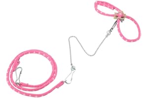 SHEENS Verstellbarer Hamstergurt und Leinen Buntes Brustgurt-Halteseil für Outdoor-Reisen[Rosa] Geschirre, Halsbänder & Leinen