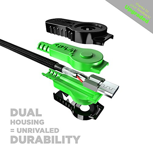 Volutz Micro USB Kabel, 3er Pack (3x 1m), nylonummanteltes Ladekabel, Quick Charge & Sync für Android Geräte, Samsung, Huawei, HTC, Sony u.v.m. – Equilibrium Serie - 3