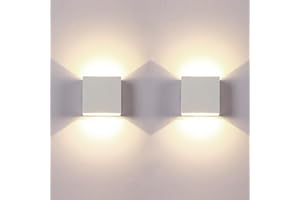 Voltix Set di 2 Applique da Parete LED per Interni, 12W Bianco Naturale, Lampada da Parete Moderna, Illuminazione per Soggiorno, Camera da Letto, Corridoio (Luce Naturale-4000K)