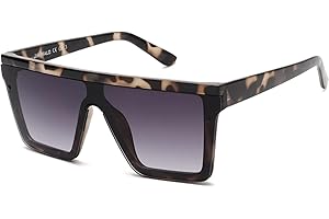 JIM HALO Occhiali da Sole Grandi Unisex. Lenti Specchiate senza Cornice. Per Donna - Uomo