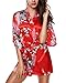 Produktbild Avidlove Damen Morgenmantel Kimono Reizwäsche Dessous Nachtwäsche aus Satin