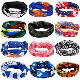 Motoway 2 Pc Bandana Bikers Motorcycle Riding Neck Face Mask Protection Tube Head Bands for Honda Cb Unicorn
