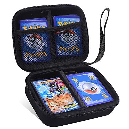 COMECASE Hard Case Tragetasche Hülle für Pokémon-Sammelkarten. Passend für bis zu 360 Karten. Enthält 2 Herausnehmbare Trennwände und Handschlaufe