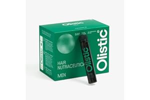 Olistic - MEN, Complemento Alimenticio Anticaída de Cabello, Ingredientes Naturales, con Vitaminas y Extractos Vegetales, Previene la Caída del Pelo, Vegano, Sin Gluten, Hombre - 28 Ampollas