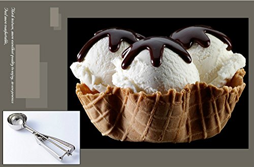 Tailcas® Durable Edelstahl Eisportionierer Eiszange Eiscreme Eislöffel Eiskelle Löffel für Küche Werkzeug – S - 4