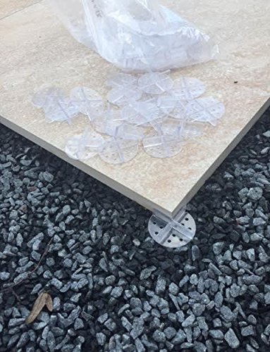 Fugenkreuz mit Teller 100 Stk. 3mm Fuge zur Plattenverlegung im Splittbett transparent - 4