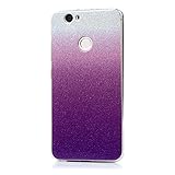 Huawei Nova Tasche Hülle Mavis's Diary Lila Glitzern Allmähliche Veränderung Full Protective Case TPU Softcase Silikon Back Cover Schutzhülle Anti-Scratch Telefon-Kasten Handyhülle Handycover Bumper Fall Euit - 