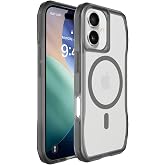 BUFF LABS iPhone 17 ile Uyumlu Octa Shield Kılıf, Kablosuz Şarj Uyumlu, Darbe &Ouml;nleyici, Tam Koruma (Koyu Gri)