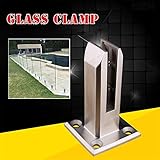 PARÁMETROS DEL PRODUCTO: Forma: Cuadrada. Color plata. Adecuado para vidrio con grosor de 8 mm, 10 mm, 12 mm, 15 mm o 5/16 de pulgada, 3/8 de pulgada, 1/2 de pulgada, panel de vidrio templado de 9/16 de pulgada.