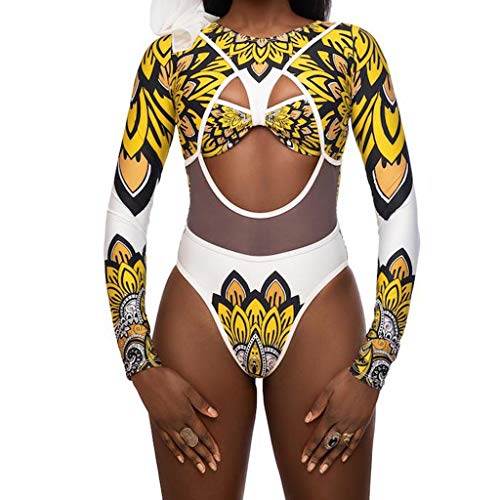 Kanpola Women Digital Totem Print Sexy Mesh One-Piece Swimsuit Bikinicrochet Triangle Juniors Swim Shorts Micro Bra Sized Best Monokini Swimwear