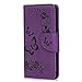 Produktbild Tophung Huawei P20 Lite Lederhülle, PU Flip Notebook Wallet Cover geprägt Schmetterling Blumen mit magnetischem Ständer Kartenhalter ID Slot Folio TPU Bumper Schutzhülle Skin Case für Huawei P20 Lite