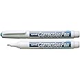 Uni-ball Correction Pen Fluid Rolling Fine Metal Tip (White, 8ml x 1 Single)