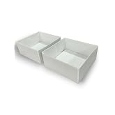 Balkan Room 2'li Beyaz &Ccedil;ekmece İ&ccedil;i D&uuml;zenleyici Organizer Set - &Ccedil;ok Ama&ccedil;lı Dolap İ&ccedil;i Kutu Seti (28 * 28 * 13cm)