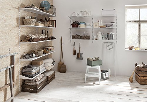 Element System Winkelträger Regalträger 1-reihig, 2 Stück, 5 Abmessungen, 3 farben, lange 18 cm für Holzböden, Wandschiene, weiß, 18133-00045 - 4