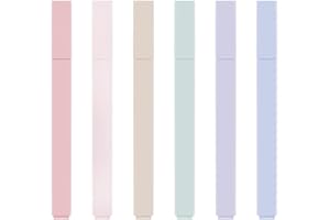 Hmeuest Pastel Highlighter, Mild Colours Highlighters Pens, Aesthetic Cute Highlighters No Bleed Dry Fast, for Bible, School Supplies, 6 Pack